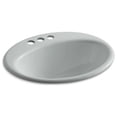 thumbnail image 4 of Kohler K-2905-4-FF Farmington Drop-in Bathroom Sink with 4 in. Centerset Faucet Hole - Sea Salt, 4 of 9