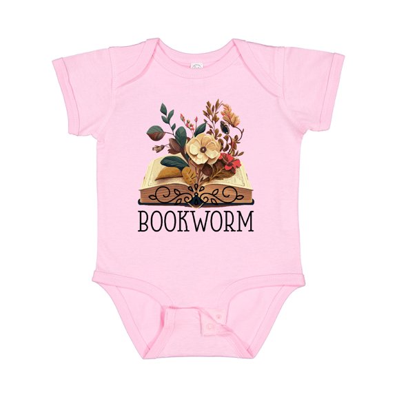 Inktastic Bookworm Book Lover Reading Quote Girls Baby Bodysuit