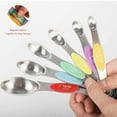 thumbnail image 6 of Ovzne Stainless Steel Double-Headed Measuring Spoon 6-Piece Set - 18/8 304 Stainless Steel, Engraved Markings, For Seasoning, Cooking Baking, 6 of 8