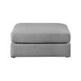 thumbnail image 5 of Meridian Furniture Beckham Grey Durable Linen Textured Fabric Ottoman, 5 of 5