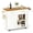 White, variant on Aisword Rolling Kitchen Island with Drop Leaf, Sliding Door, Drawers & Spice Rack, Yellow