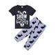 thumbnail image 2 of Worallymy Ropa para niños Traje Camiseta con letras para bebés Pantalones superiores Pantalones estampados de verano, 110 cm Worallymy JD735801120, 2 of 7