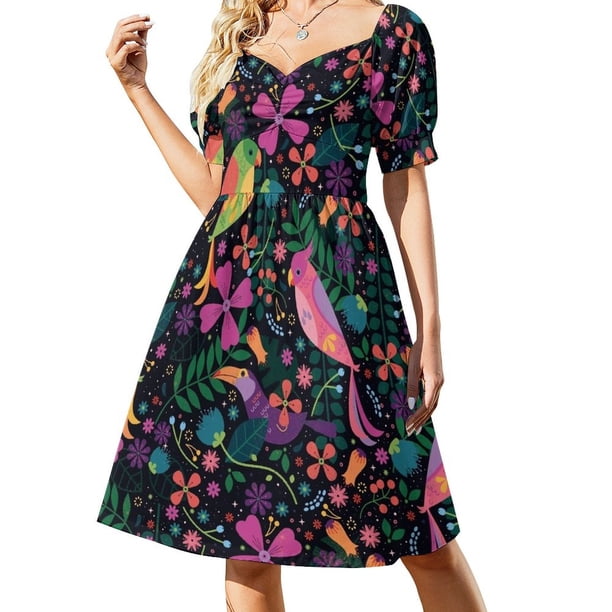 Vestido de manga corta Enchanted s, vestido de mujer, vestido de verano, mujeres coreanas, vestidos de mujer de verano