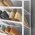 thumbnail image 4 of Whitmor Organizador de zapatos para colocar sobre la puerta - Capacidad para hasta 36 pares de zapatos - Metal y malla - Blanco, 4 of 5