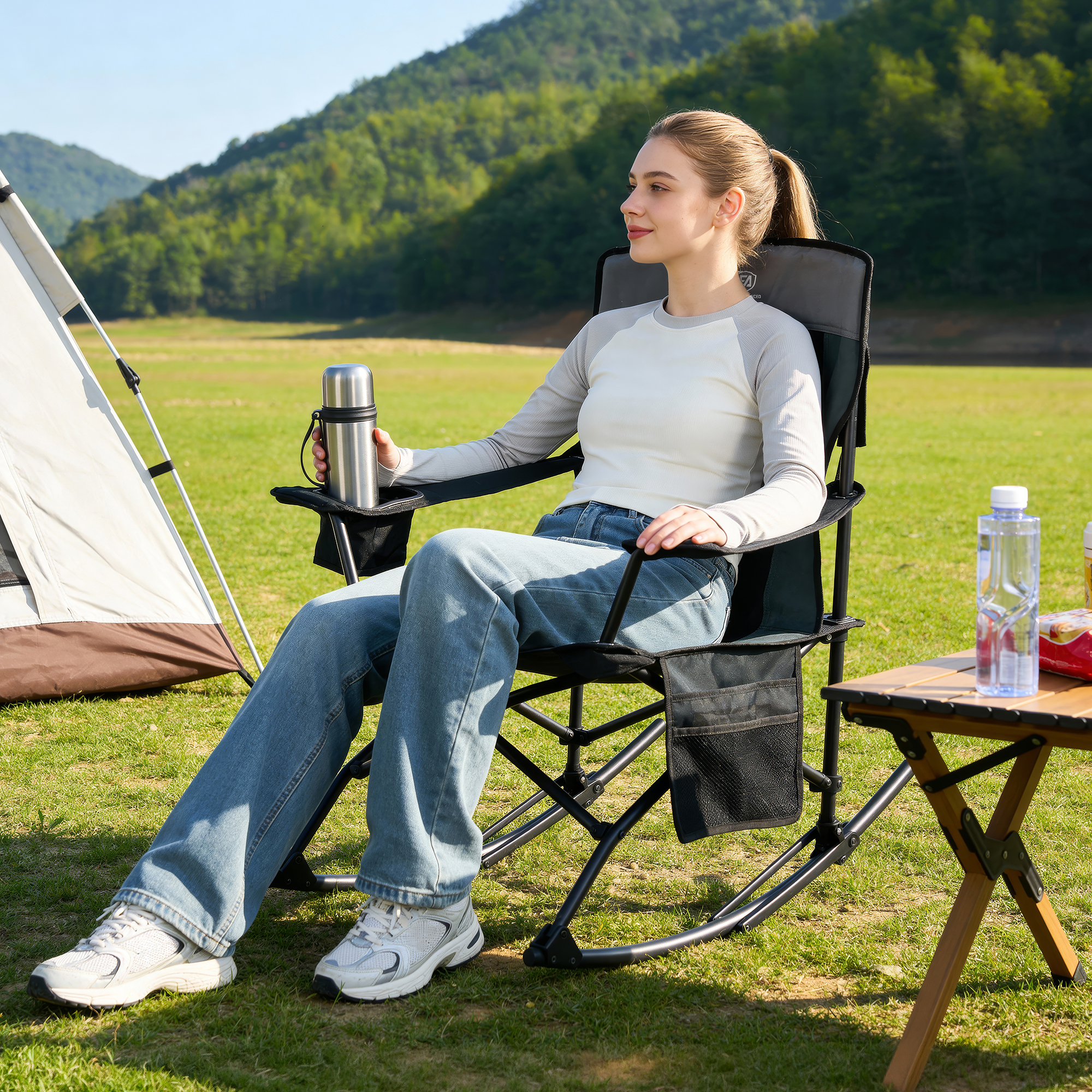 Ever Advanced Portable Folding Rocking Camping Chair photo 5