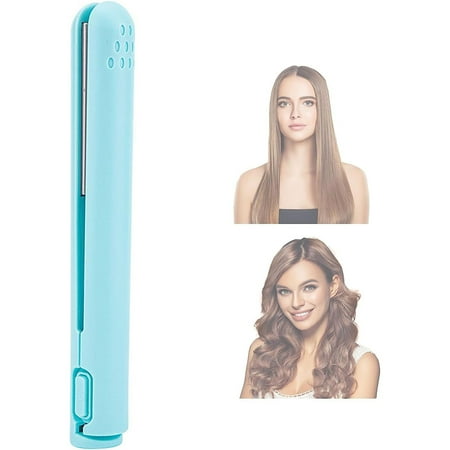 Tiitstoy 2 In 1 Hair Straightener and Curler Ceramic Mini Hair Curling Iron for Short and Long Hair Portable Mini Hair Curler Suitable for Home and Travel