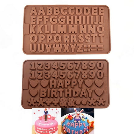

KEVCHE 2PC Silicone Fondant Mold Cake Decorating Chocolate Baking Mould Tool