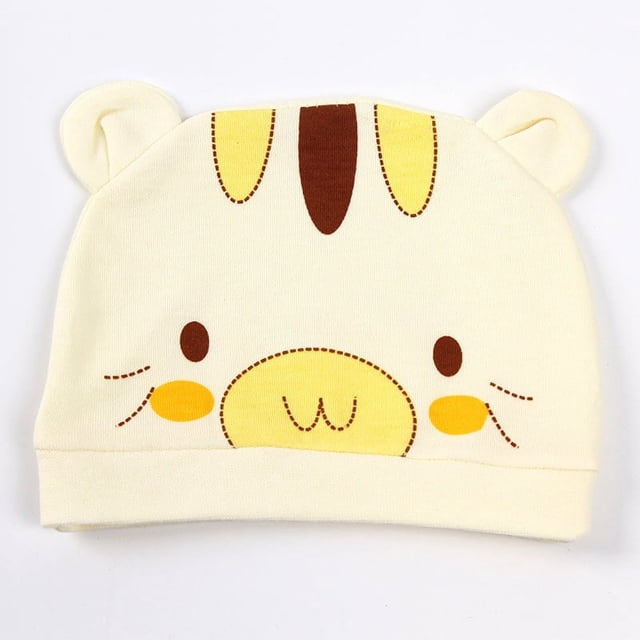 Gorro de una sola capa para recién nacidos de primavera y verano, gorro de confinamiento suave de dos orejas para bebés de 0 a 3 meses, gorro a prueba de viento para bebés