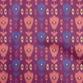 thumbnail image 1 of oneOone Cotton Jersey Dark Magenta Fabric Ikat Sewing Craft Projects Fabric Prints By Yard 58 Inch Wide, 1 of 4