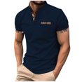thumbnail image 1 of pstuiky Camisas de vestir de manga corta para hombre, Camiseta de manga corta con cuello alto, botones y bolsillos para hombre camisas casuales para hombre s, 1 of 9
