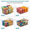thumbnail image 5 of 6 Pack Clear Plastic Storage Bins, TAIMASI 13.5" x 10" Extra Large Pantry Organizer Bins, Stackable Multi-Use Storage Containers for Home, Kitchen, Fridge Organization, 5 of 8