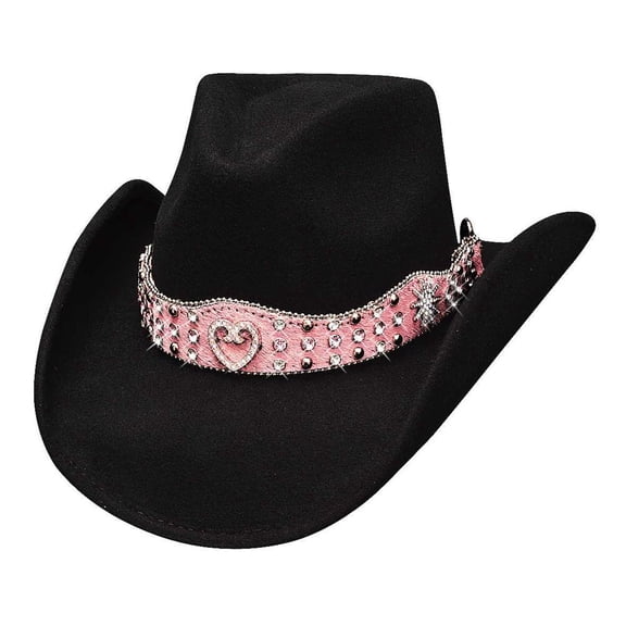 Bullhide Hats 0648Bl Lil' Pardner Kissmate Medium Black Cowboy Youth Hat