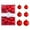 Red, variant on Darzheoy 44Pcs Christmas Balls Ornaments 3/4/5cm Plastic Electroplated Special-shaped Colorful Balls Christmas Set Christmas Tree Ornaments Decorative