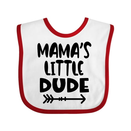 

Inktastic Mama s Little Dude with Arrow Gift Baby Boy Bib