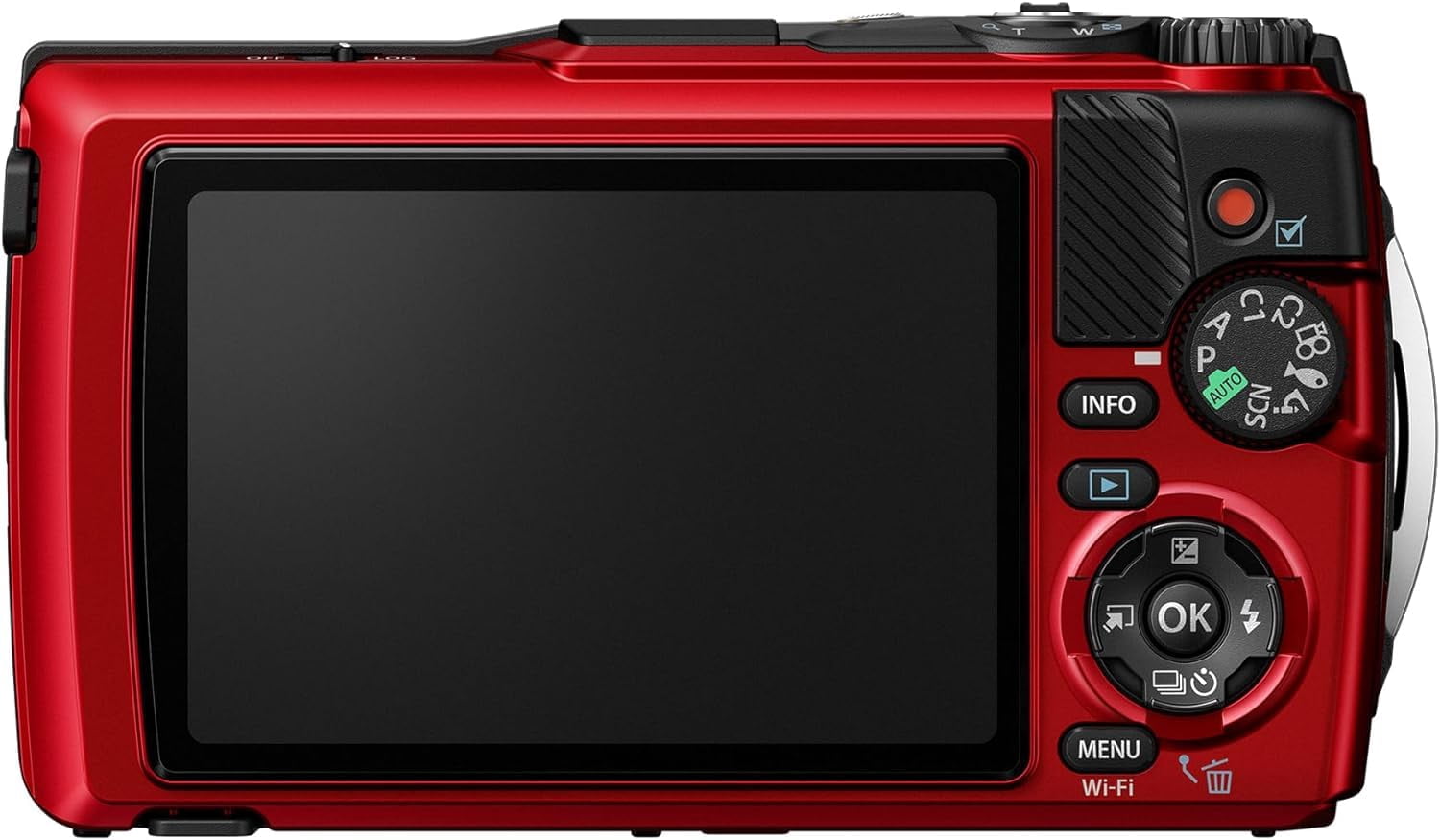 OM SYSTEM Tough TG-7 Red Underwater Camera, Waterproof, Freeze Proof, High Resolution Bright, 4K Video 44x Macro Shooting (Successor Olympus TG-6) with Pixel Advance Accessories & Travel Bundle