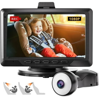 Baby Car Camera WiFi & Mirror Dash Cam,2K +1080P Video Record, Wireless  Baby Car Monitor,10 Touchscreen Car Mirror for Backseat Rear Facing,170°  Wide