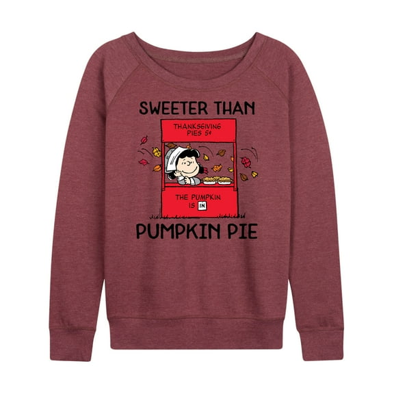 Peanuts - Sweeter Than Pumpkin Pie- Women's Lightweight French Terry Long Sleeve Shirt