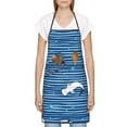 thumbnail image 3 of Fuzoiu Sharks on White Blue Striped Print Kitchen Cooking Aprons,Kitchen Cooking BBQ Aprons,Chef Apron with 2 Pockets for Men Women,Art Aprons for Painting Pottery Ceramics, 3 of 7