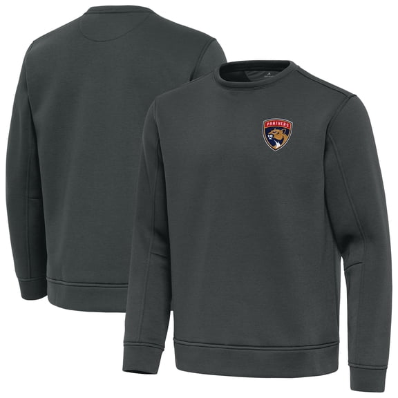 Men's Antigua Pewter Florida Panthers Relevant Lightweight Pullover Sweatshirt