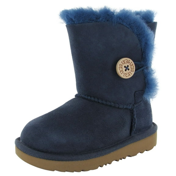 ugg girls k bailey button ii pull-on boot, navy, 3 m us little kid