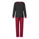 thumbnail image 4 of Pijama familiar navideño con traje de Papá Noel sombrero alce estampado blusa de manga larga + pantalones a cuadros ; Mamá-XL, 4 of 4