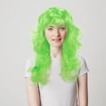 thumbnail image 3 of Postiche Long Coloré Vert Postiche Ondulé Postiche pour Femmes pour la Saint-Patrick, 3 of 8