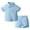 Sky Blue, variant on Karoyedx Baby Boys Suits Kids Baby Boy Formal Short Set Toddler Summer Gentleman Outfit Kid Short Sleeve Bowtie Shirt and Shorts Suit Sky Blue Size,12-18 Months