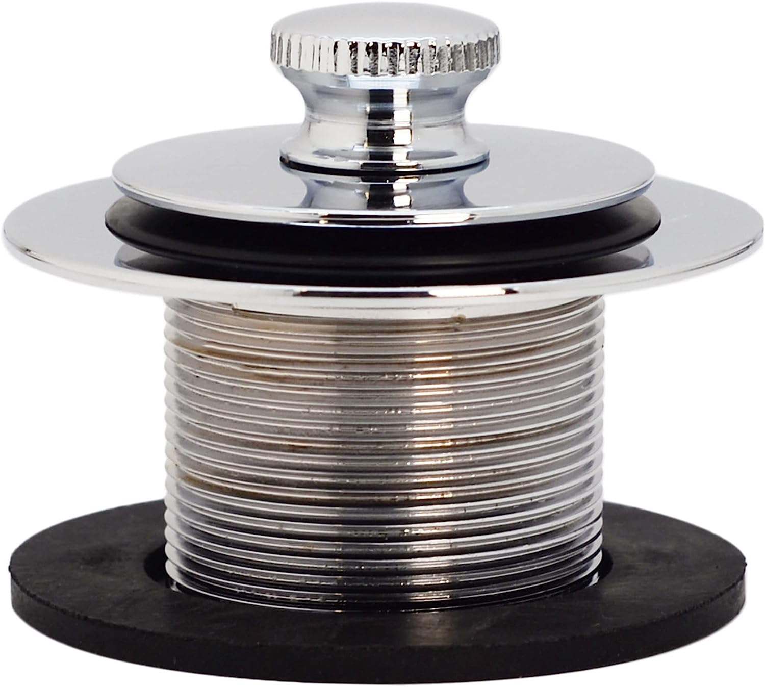 Fine Thread Twist & Close Bath Drain Plug, Chrome, 79438CPF, Expansible design, 11/4" NPSM (1