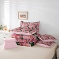 thumbnail image 6 of Homewish Romantic Flower 7-Piece Twin Bedding Sets,Oil Painting Artistic Bedding Comforter Set,Pink Floral Sheet Sets For Girl Kids,Breathable Home Decor Reversible, 6 of 8
