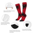 thumbnail image 4 of Women's Knee High Socks Albania Flag Thermal Soft Knee Long Socks, 4 of 7