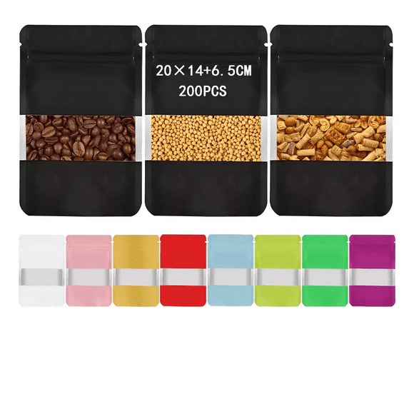 200 Bolsas De Plastico Para 180g 20x14cm Xtellar negro