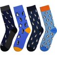 thumbnail image 2 of GHSDFBB Men's 2/4 Packs Fun Crazy Novelty Dress Crew Socks, 2 of 6