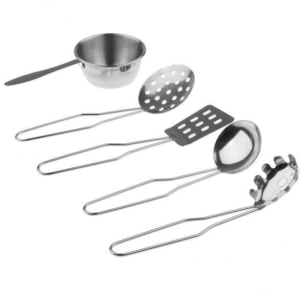 Juguetes de cocina para ,Utensilios de cocina de acero inoxidable,Utensilios de cocina de cocina de juguete,Juegos de imaginación,Utensilios de cocina de cocina Hugo Juguetes de cocina para niños