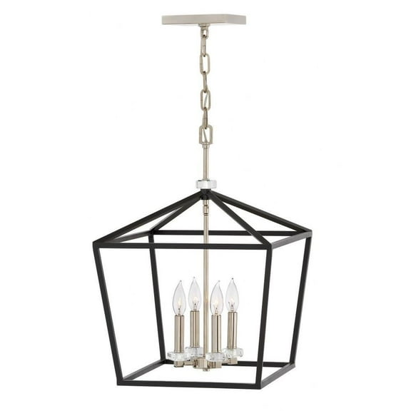 Transitional Four Light Chandelier-Black Finish Bailey Street Home 81-Bel-2760302