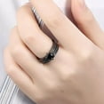 thumbnail image 7 of 18K Gold Plated Black Gun P Fashion Set Ring Aaa Zirconia Women B318, 7 of 7