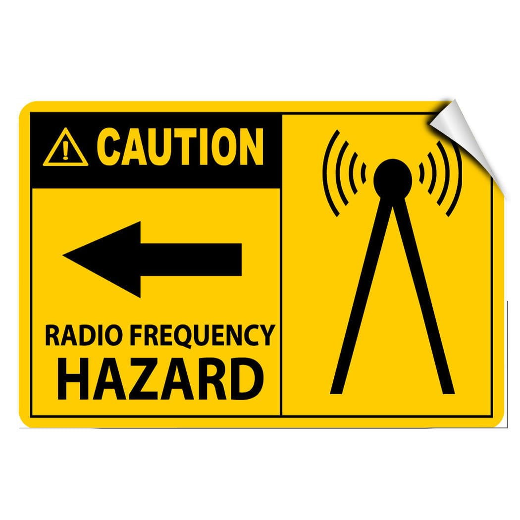 Caution Radio Frequency Hazard Style 1 Hazard Safety Notice Signs For