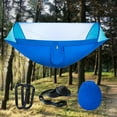 thumbnail image 5 of Camping Hammock with /, Hammock Tree Straps, Carabiners, Rope, Elastic Cord, Easy Assembly, Portable Parachute Polyester Hammock Blue, 5 of 9