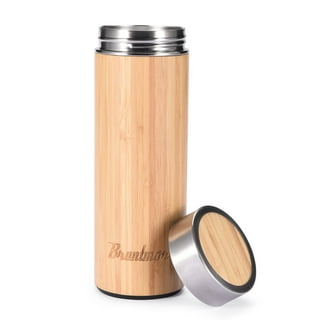 Pure Zen Tea Thermos with Infuser - Stainless Steel Insulated Tea Infuser Tumbler for Loose Leaf Tea, Iced Coffee and Fruit-Infused Water 