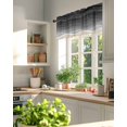 thumbnail image 3 of Gray Gradient Water Ripples Curtain Valances,Summer Beach Coastal Small Window Treatment for Kitchen Living Room Bathroom,42" x 18", 3 of 7