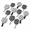 Black,White-Large Polka Dots-12, variant on Wood Paddleball Racket Setpatible With Pickleball Pe For Elementary School Paddle Ball Non Slip Grip Physical Class