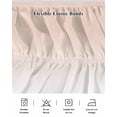 thumbnail image 5 of Pink White Ombre Wrap Around Bed Skirts for King Bed 18" Drop,Bed Skirt with Adjustable Elastic Belt Dust Ruffle Bed Valance for Bedroom Hotel Beige Gradient Color Modern Abstract Art Bed Frame Cover, 5 of 7