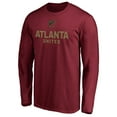 thumbnail image 2 of Men's Red Atlanta United FC Shielded Logo Long Sleeve T-Shirt, 2 of 3