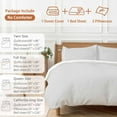 thumbnail image 6 of Solid Color Duvet Cover Set Full Size, Light Gray 4 Piece Soft Microfiber Bedding Set with 1 Duvet Cover, 1 Flat Sheet, 2 Pillowcases, 6 of 9
