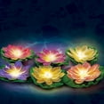 thumbnail image 1 of Merkury Innovations H2GLO Floating Light Up Lily Pads, 1 of 2