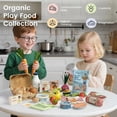 thumbnail image 2 of Tiny Land Wooden Dairy & Drinks Pretend Play Set - 7 Piece Pretend Kitchen Accessories for Toddlers, Realistic Wooden Toy Food with Milk, Juice & Cheese, 2 of 6