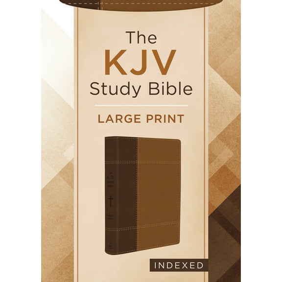 KJV Study Bible: The KJV Study Bible, Large Print (Indexed) [Copper Cross] (Hardcover)