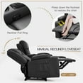thumbnail image 6 of AECOJOY Loveseat Recliners with Console&Bluetooth Speakers, Recliner Chair Reclining Sofa with USB Ports&4 Cup Holders, 2 Side Pockets Wall Hugger Recliner Home Theater Seating, Fuax Leather, Black, 6 of 9