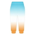 thumbnail image 4 of UTSJKR Women's Summer Gradient Capri Pants with Pockets Drawstring Elastic High Waist Loose Fit Cropped Trousers Stretch Workout Yoga Pants Joggers Pants Blue L, 4 of 6
