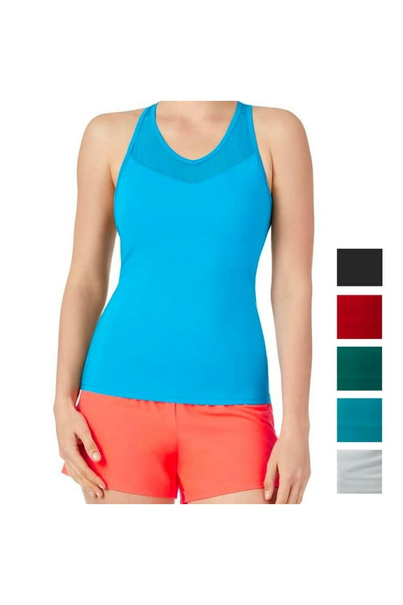 Women`s Essentials Racerback Tennis Tank (  MEDIUM White  )