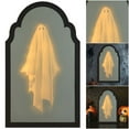 thumbnail image 5 of 2025 Halloween Hologram Ghost Mirror – LED Spooky Haunted Mirror with Creepy Eyes, Indoor Halloween Wall Decor for Bedroom, Living Room, Fireplace, DIY Haunted House Props, 5 of 9